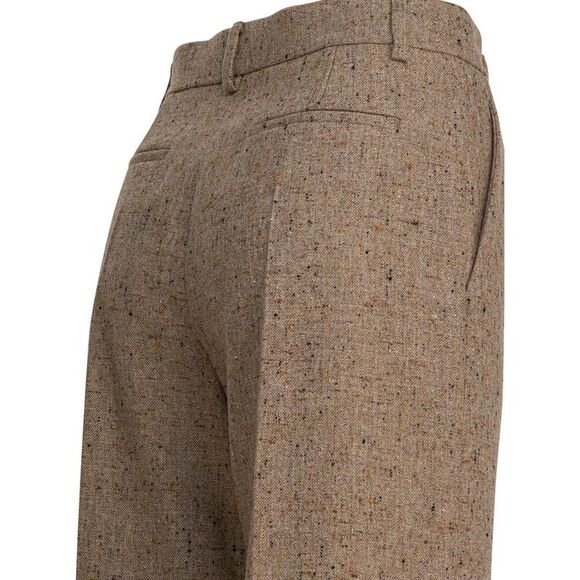 VALENTINO Tweed Wide-Leg Trousers Women Beige Pants - Picture 4 of 4